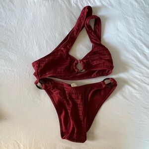 Elegant Burgundy Women's Bikini